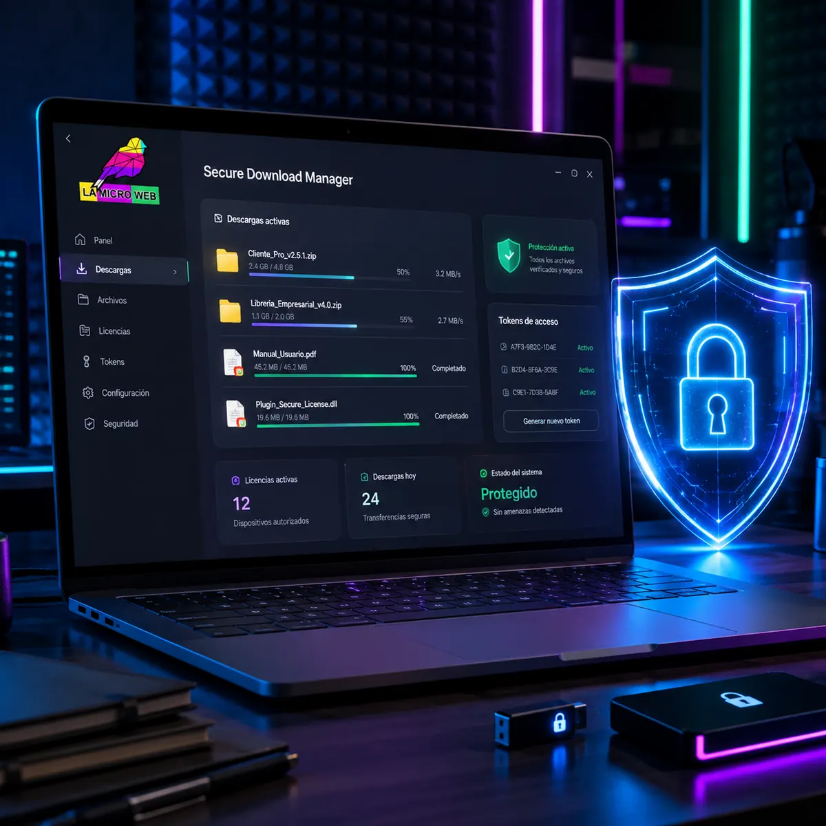 Secure Download Manager protege archivos digitales con descargas, licencias y tokens seguros
